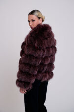 BORDEAUX FOX FUR JACKET - Image 2