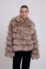 BEIGE FOX FUR JACKET