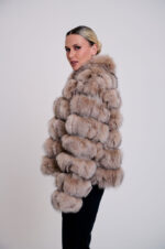 BEIGE FOX FUR JACKET - Image 3
