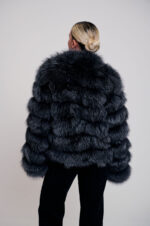 Γκρι μπουφάν από γούνα αλεπούς - Image 3